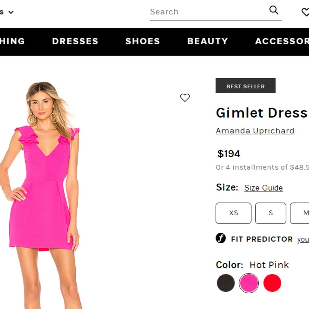Amanda Uprichard Hot Pick Cocktail Dress